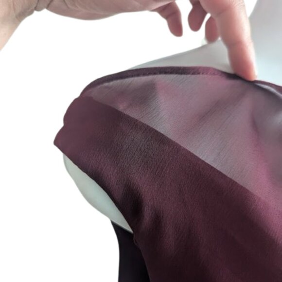 Bare Back Burgundy Dress Size 10 - Picture 3 of 8